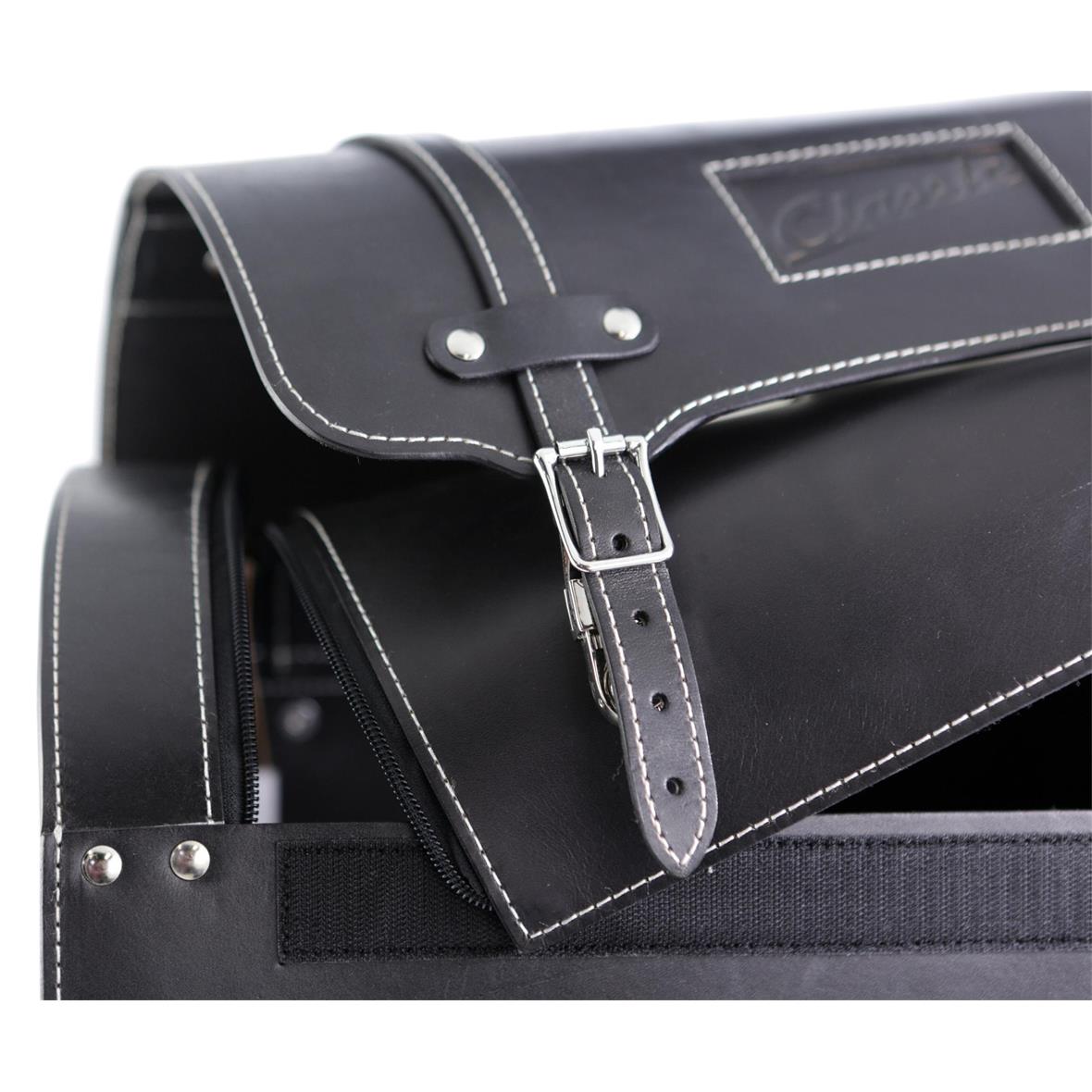 Funda de cuero "Classic" para Vespa - negra