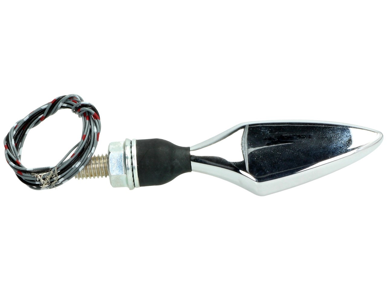 Indicador Kellermann, luz trasera y de freno, Rombo DF, acero, LED, HL, 12 V, cromo brillante, M8x20
