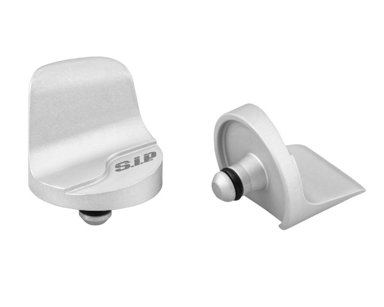 Tapa del orificio del espejo izquierda y derecha para Vespa Primavera/Sprint/Elettrica 50-150cc, plata mate