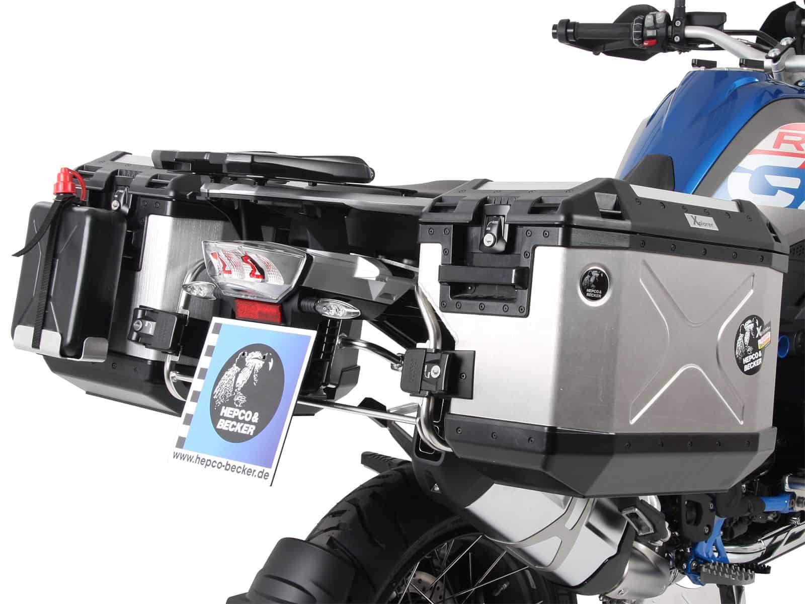 Juego portamaletas Portamaletas incl. juego portamaletas Xplorer Cutout plata para BMW R 1200 GS LC (13-18)