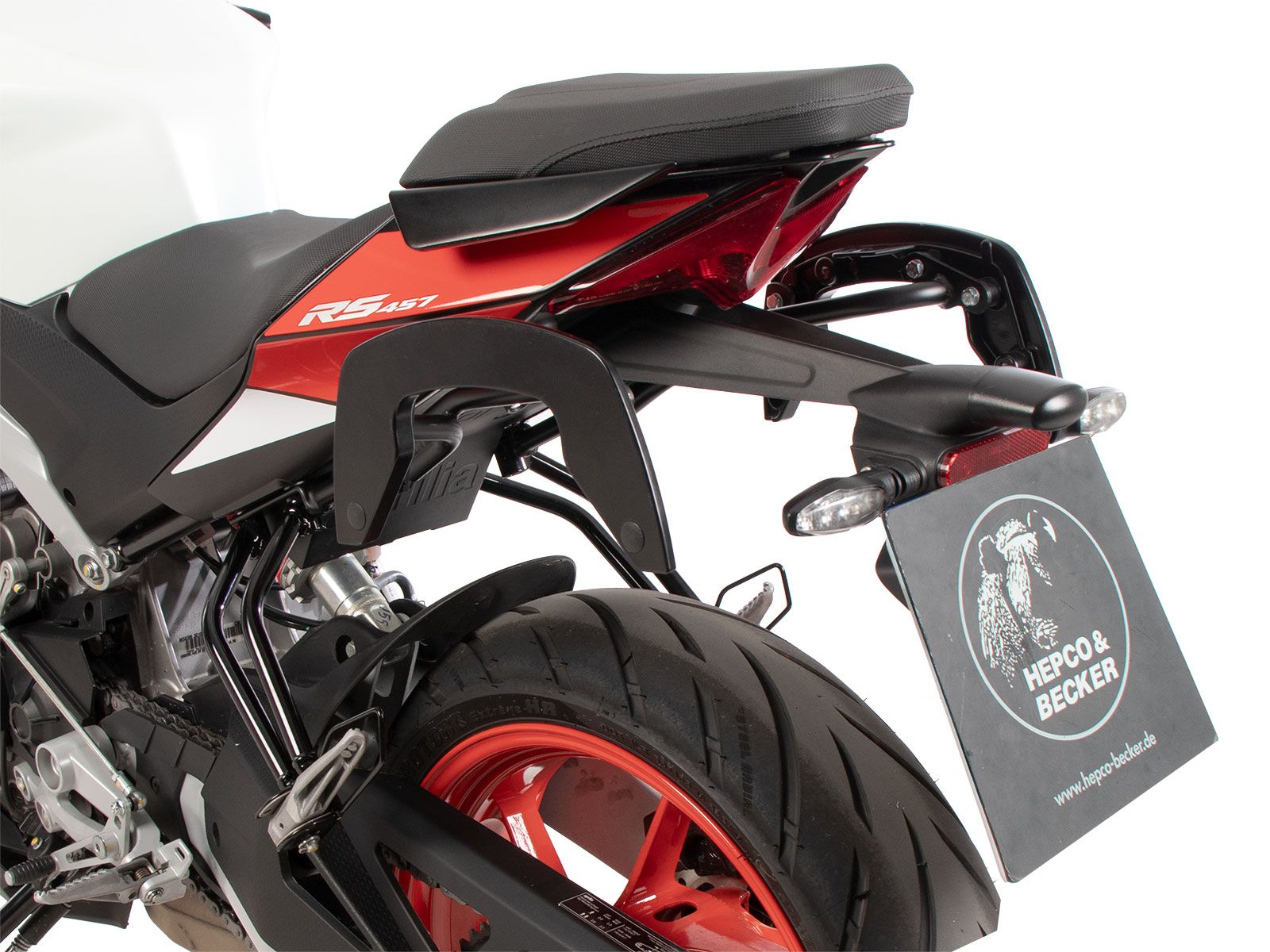 Soporte lateral C-Bow negro para Aprilia RS 457 (24-) Hepco & Becker