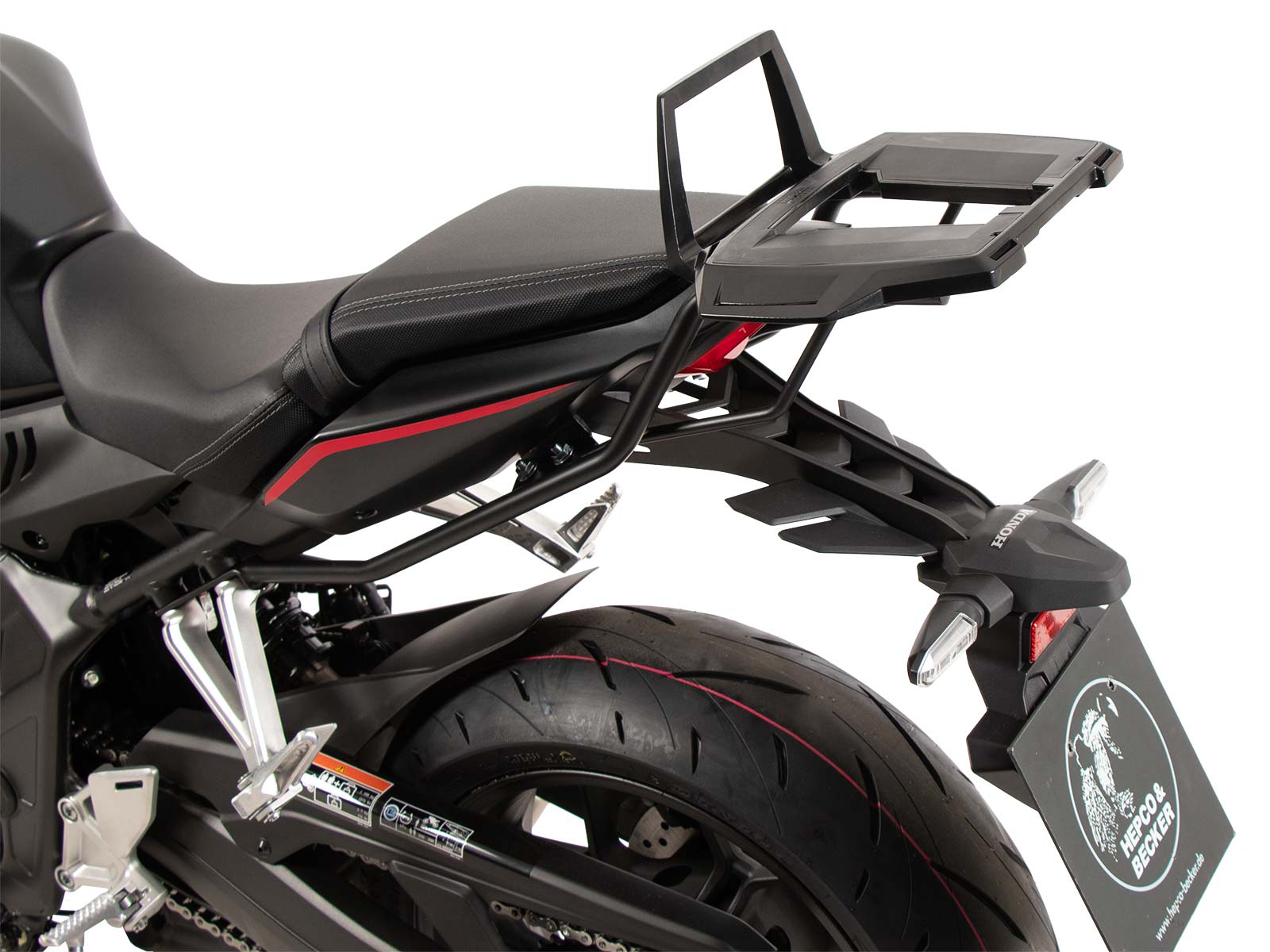 Portamaletas de aluminio negro para Honda CBR 650 R / E-Clutch (24-) Hepco & Becker