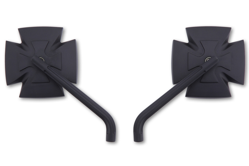 HIGHSIDER espejo pro Iron Cross Negro (par)