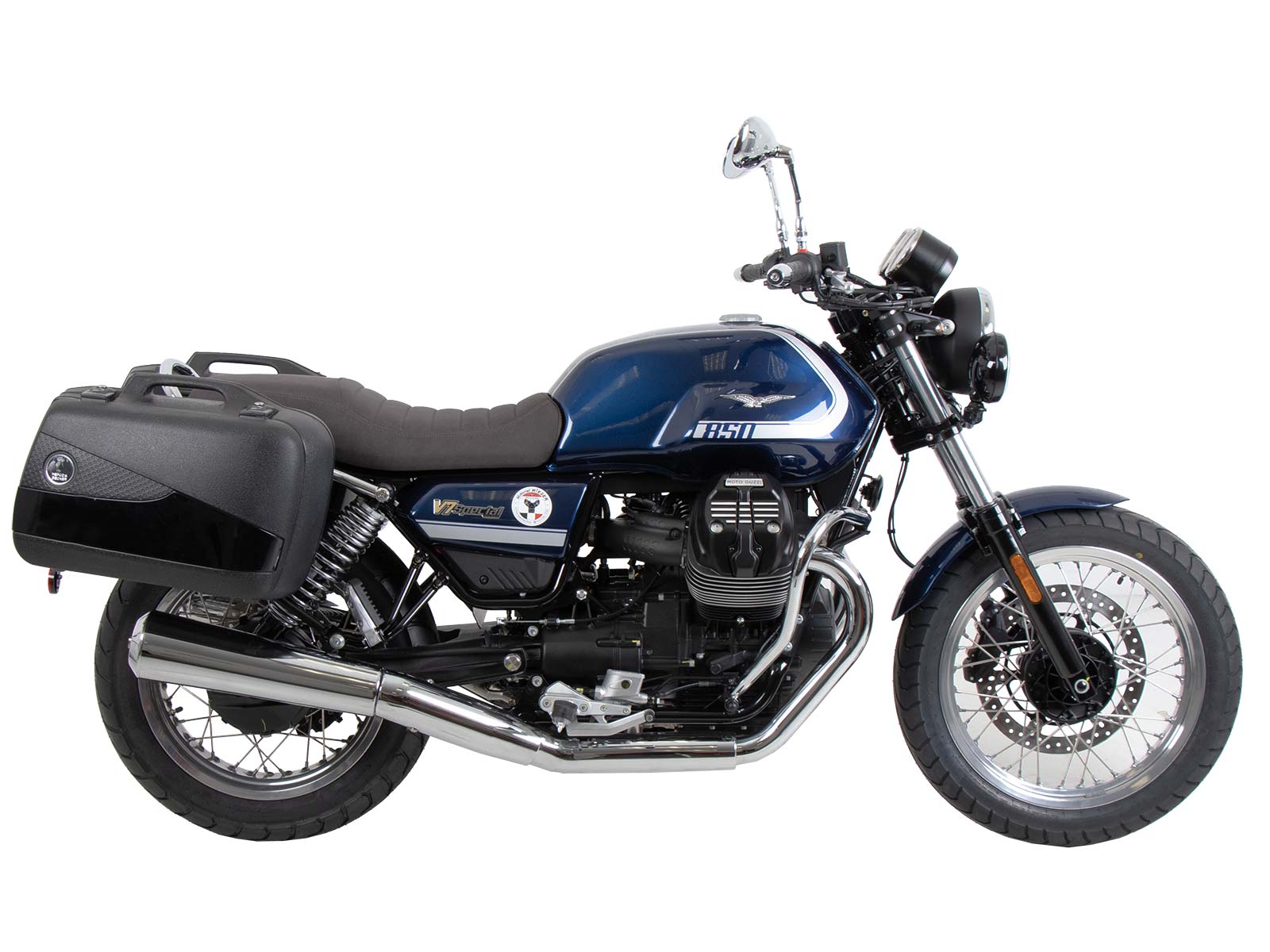 Portaequipajes negro para Moto Guzzi V7 Special/Stone/Centenario (21-24) Hepco & Becker