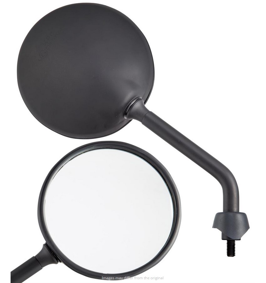 Espejo Shorty para Vespa, negro mate, derecha e izquierda