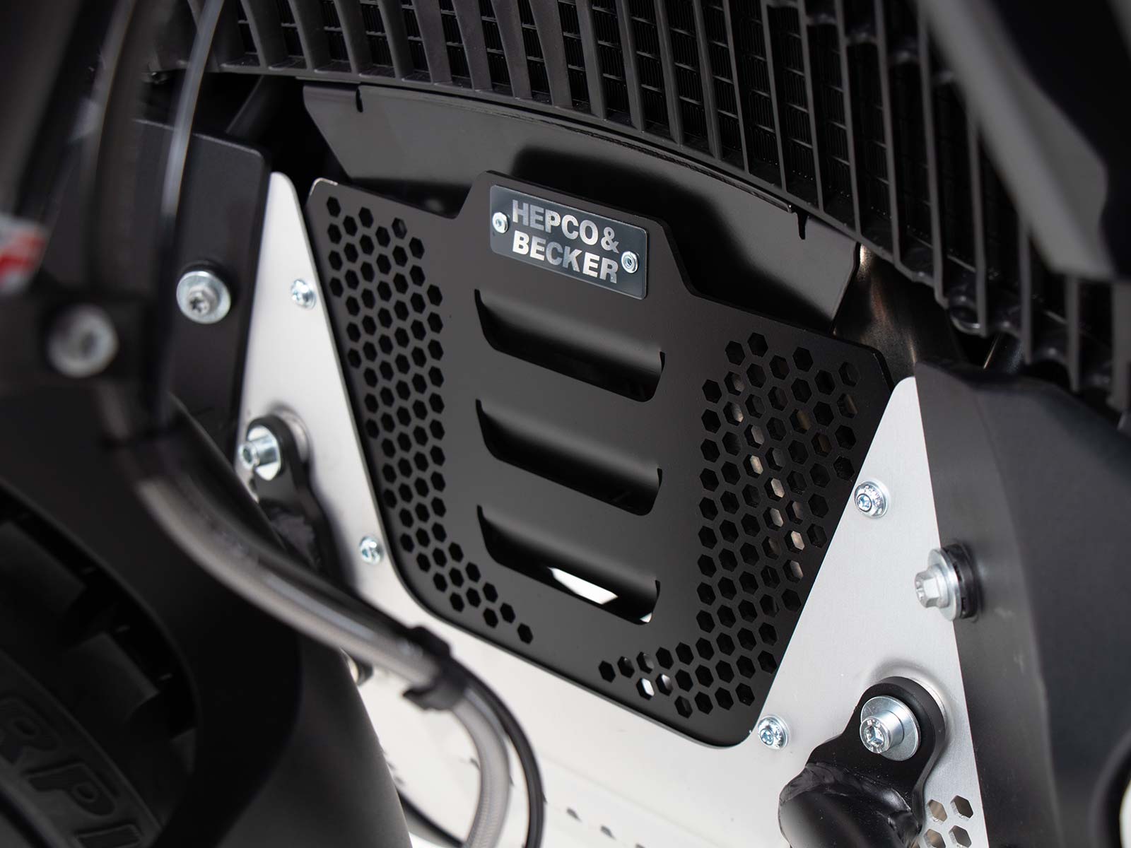 Placa adicional para la placa de protección del motor original para Husqvarna Norden 901 (22-) Hepco & Becker