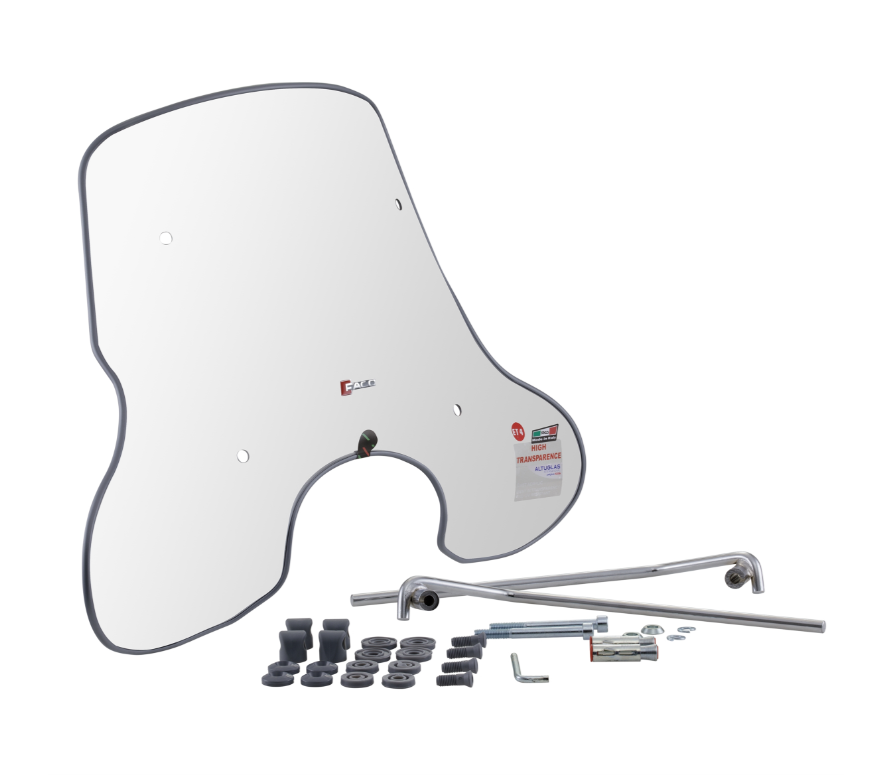 Parabrisas FACO 4 estaciones para Vespa ET2/ET4 50-150cc, transparente
