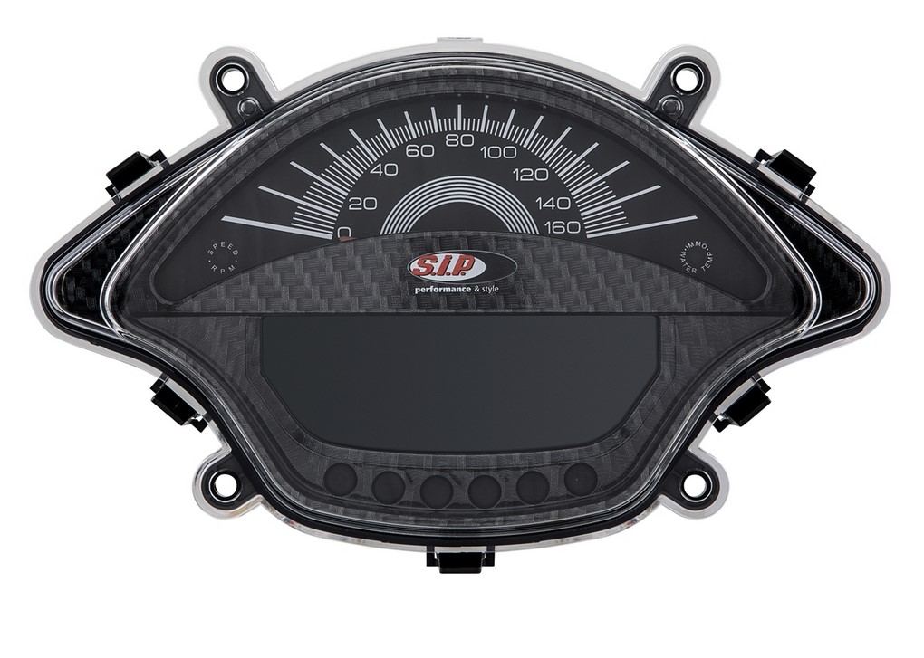 Cuentavueltas/cuentakilómetros para Vespa GTS/GTS Super 300cc FL ('14-), aspecto de carbono