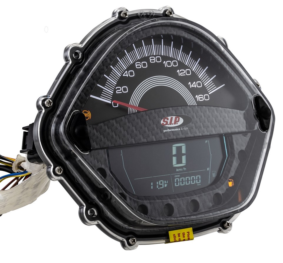 Cuentavueltas/cuentavueltas para Vespa GTS/GTS Super/GTS SuperSport, es decir, 125-300cc (-'14), aspecto de carbono