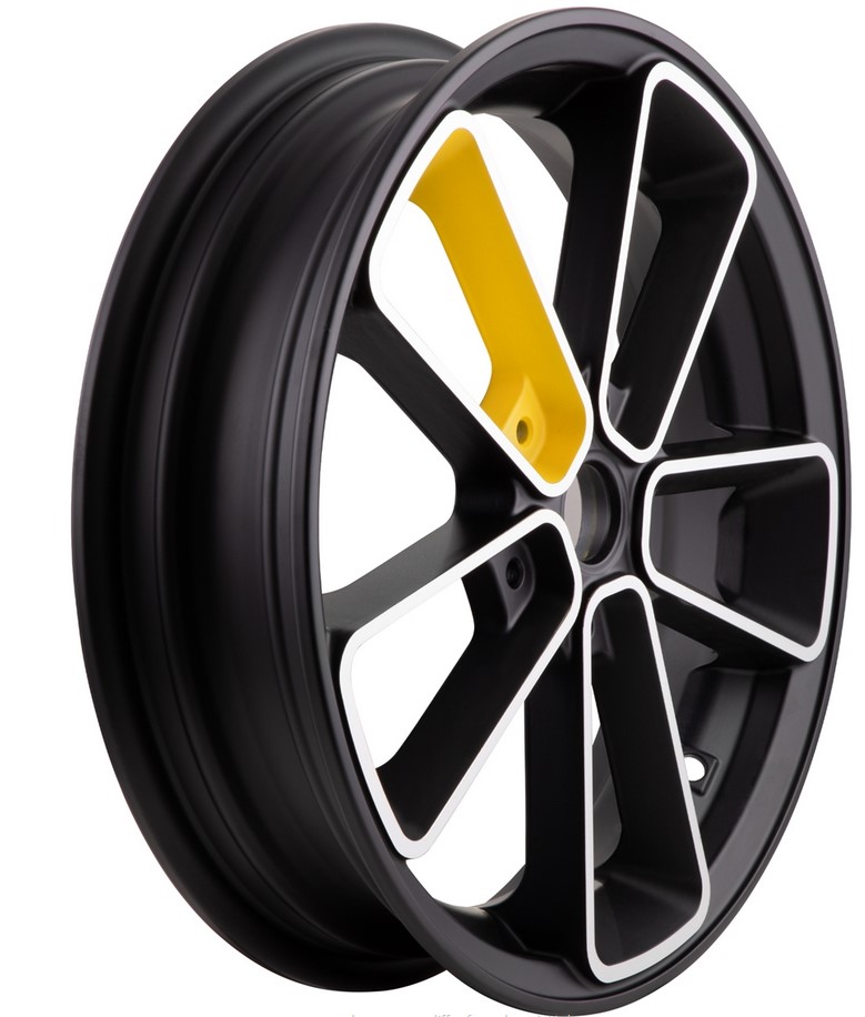 Llanta delantera/trasera 13" para Vespa GTS/GTS Super/GTV/GT 60/GT/GT L 125-300cc, negro/amarillo