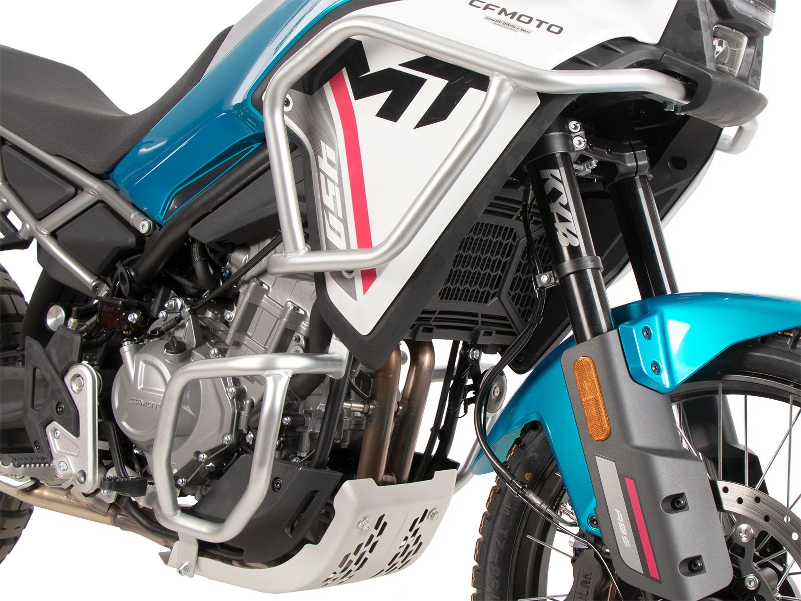 Protector de motor plateado para CFMoto 450 MT (24-) Hepco & Becker