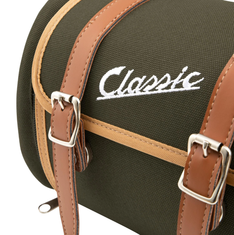 Bolsa portaequipajes/soporte trasero "Classic" para Vespa, lona, oliva