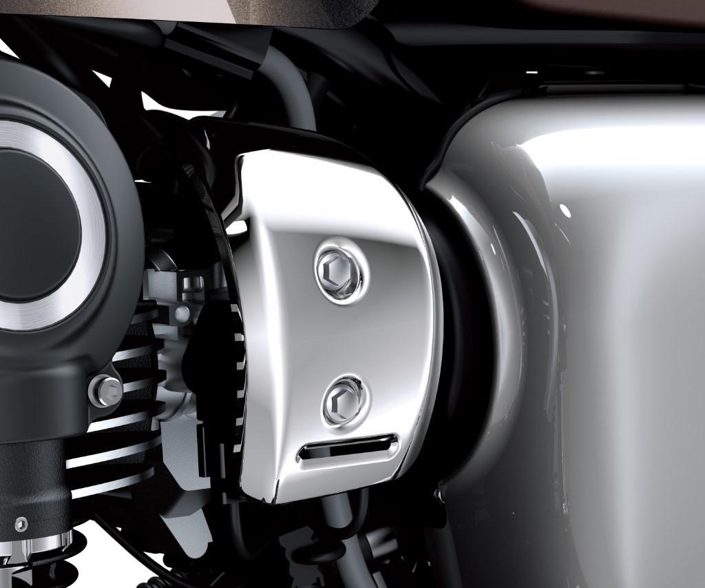 Tapa del cuerpo del acelerador cromada izquierda para W 800 Street (Bj.19-) Original Kawasaki