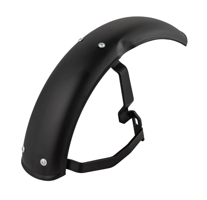 Guardabarros 2.0 Garelli para Vespa PX 80-200ccm, metal negro mate, soporte negro