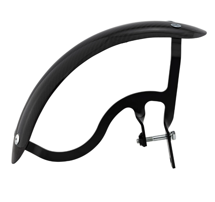 Guardabarros Garelli Race EVO II para Vespa PX 80-200ccm, carbono, soporte negro