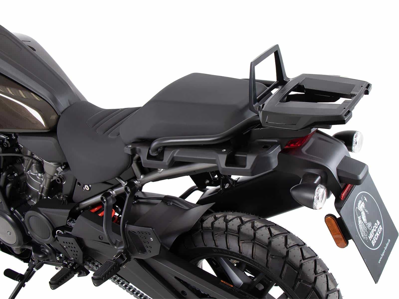 Portamaletas superior de aluminio negro para Harley Davidson Pan America (21-) Hepco & Becker