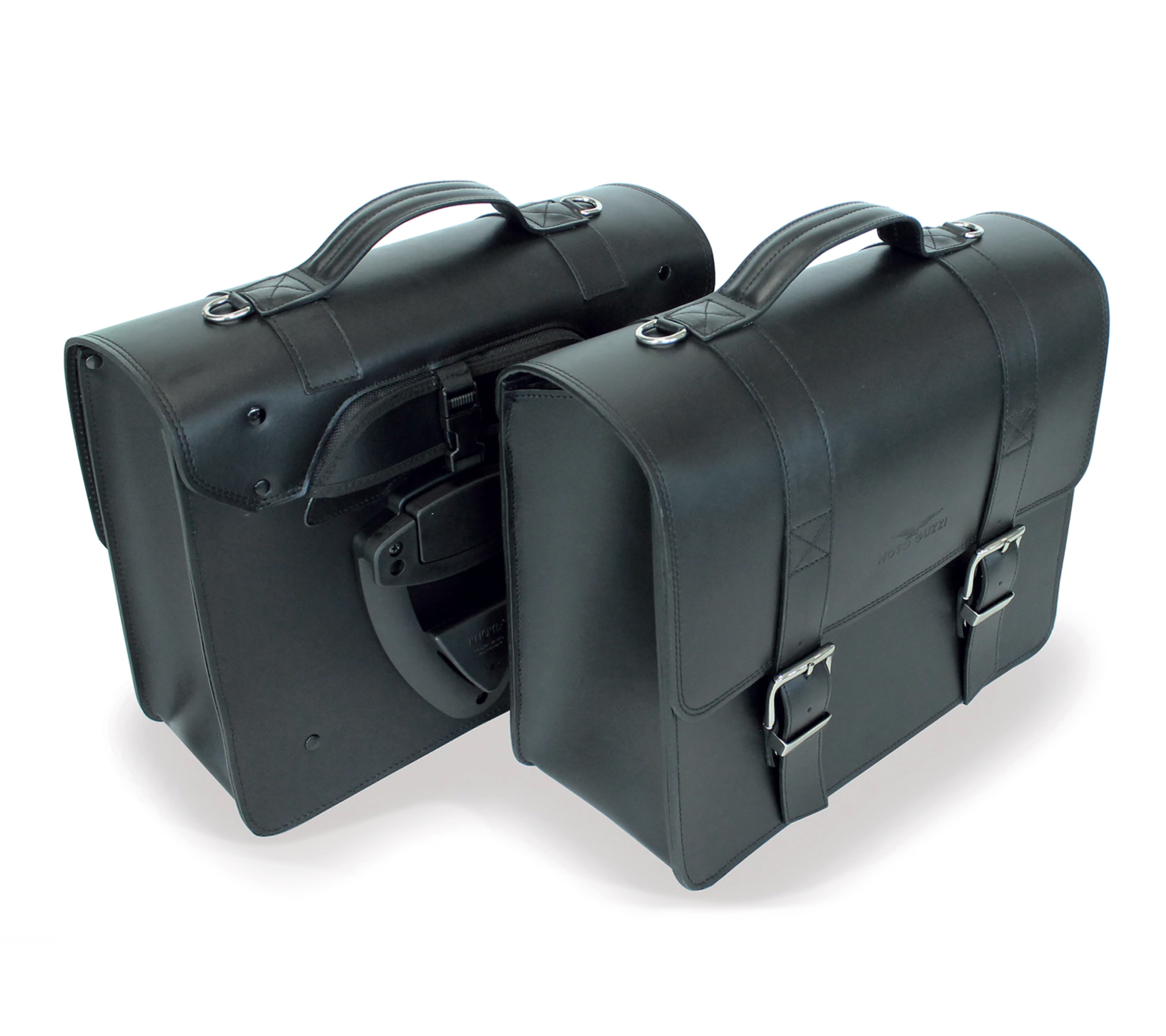Bolsa lateral, negra para Moto Guzzi V7 III/ V9 Bobber / Roamer/ Audace