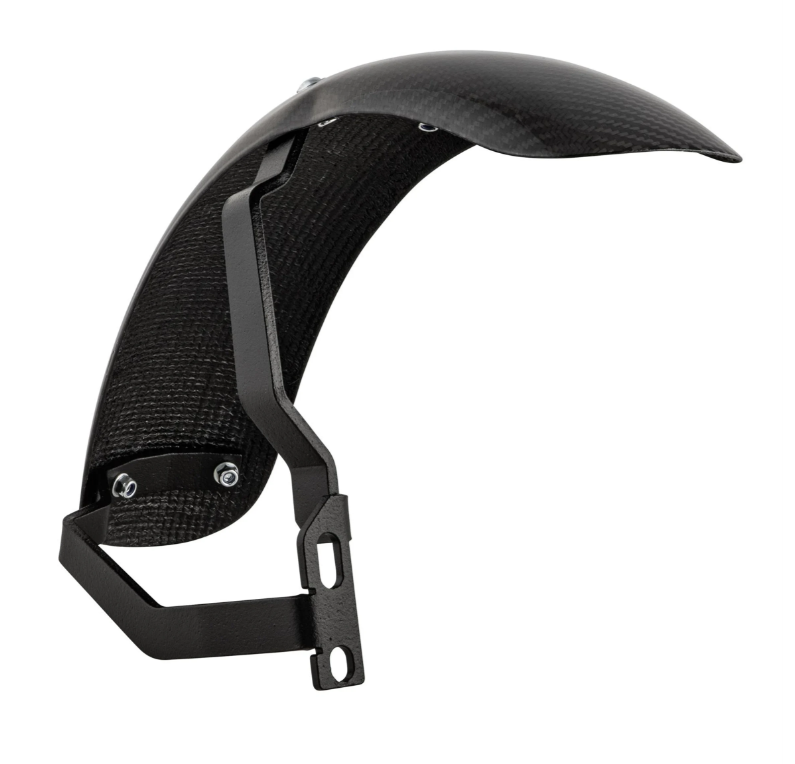 Guardabarros 2.0 Garelli Race EVO II para Vespa PX 80-200ccm, carbono transparente, soporte negro