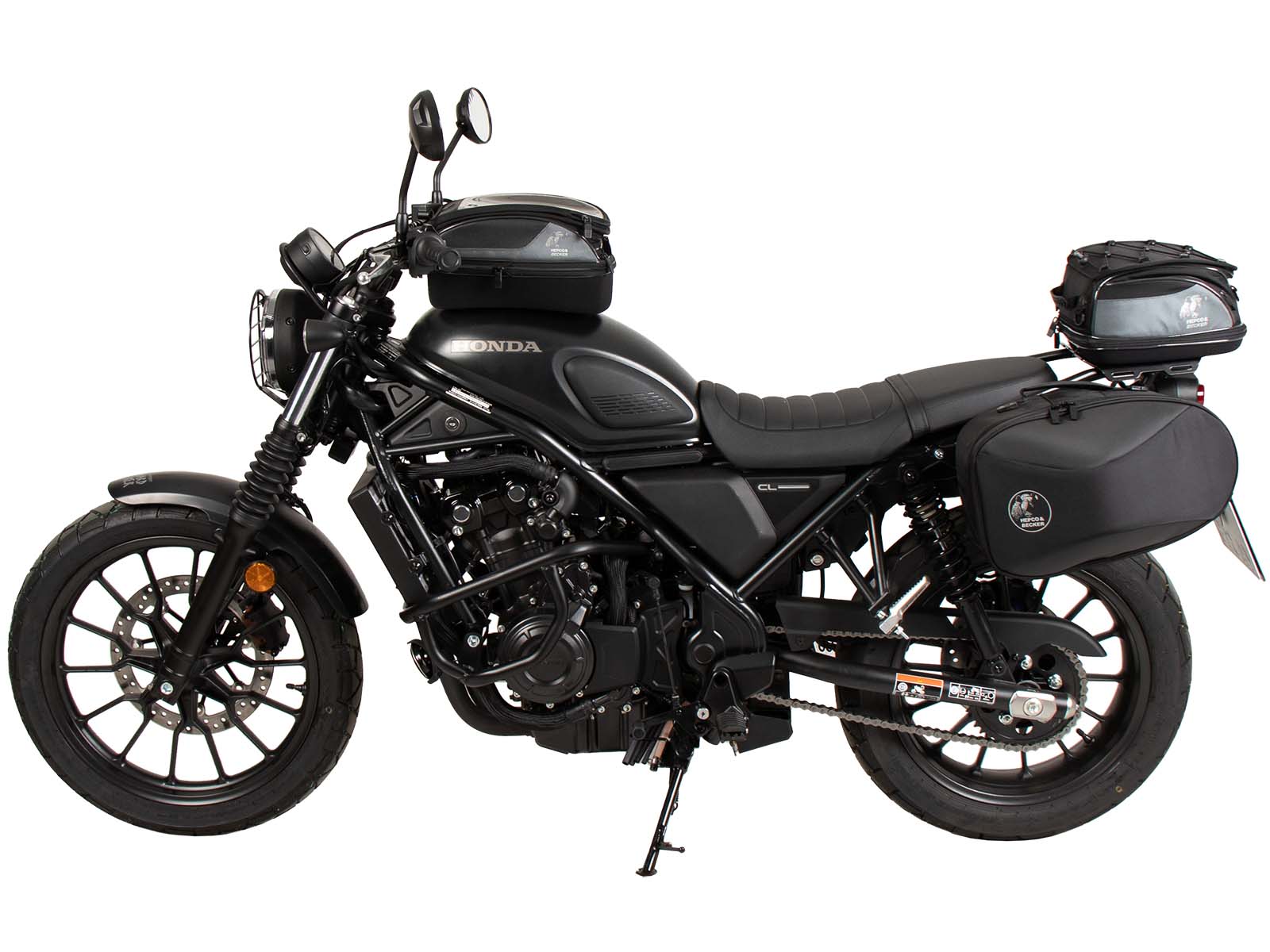 Soporte lateral C-Bow izquierdo negro para Honda CL 500 Scrambler (23-) Hepco & Becker