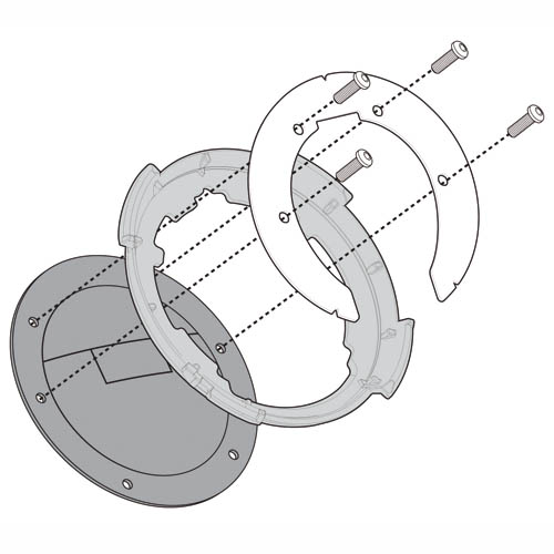 Fijación del depósito para bolsas de depósito TANKLOCK para Honda Givi