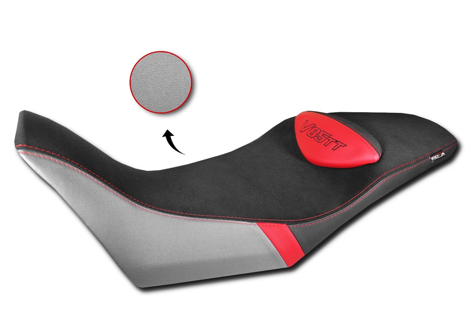 Funda de asiento confort en fibra 3D para Moto Guzzi V 85 TT (19-23)