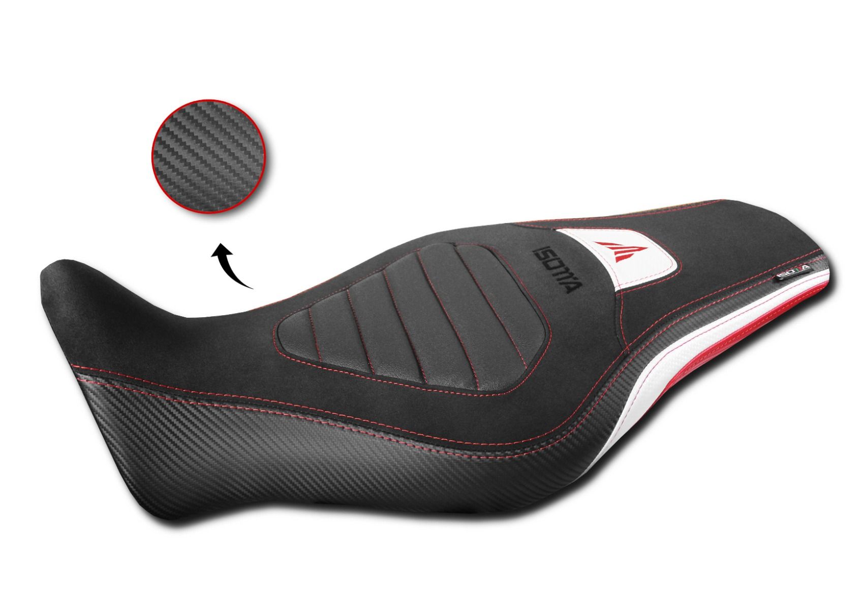 Funda de asiento "Confort" roja para Yamaha MT-09 (21-23)