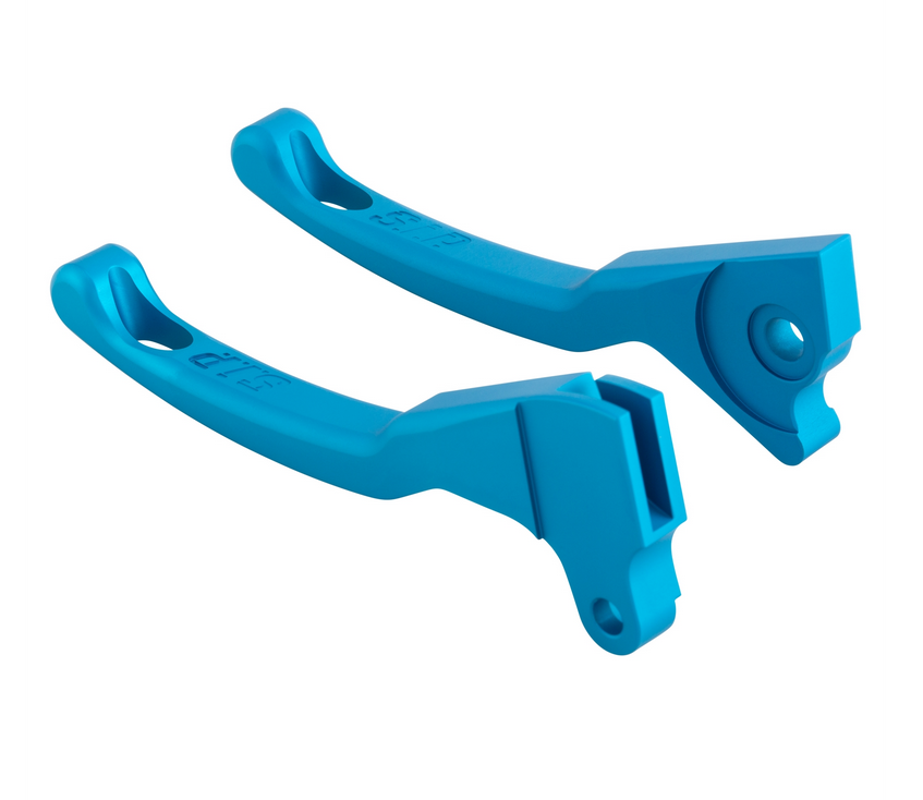 Juego de manetas de freno deportivas Shorty para Vespa LX /LXV /S /Primavera /Sprint 50-150ccm, azul mate