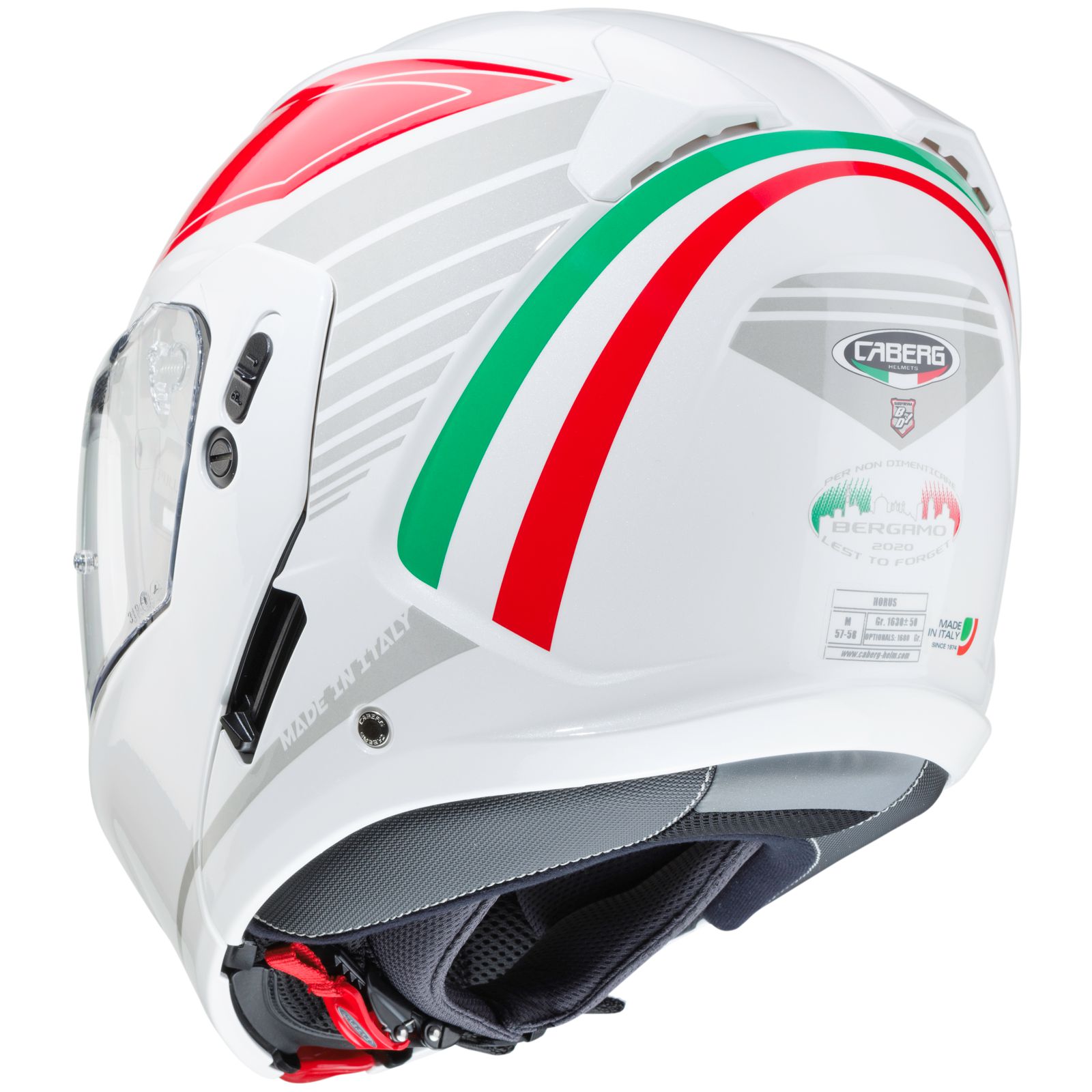 Casco Caberg Horus Tribute, blanco/rojo-verde
