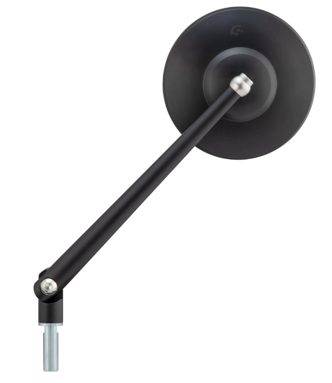 Retrovisor estándar para Vespa, rosca izquierda, negro mate