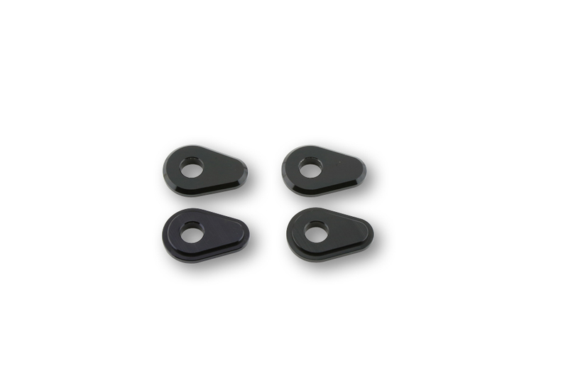 HIGHSIDER placas de montaje inteligentes Indy Espaciador Aluminio Negro, Para Yamaha