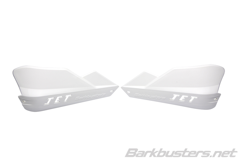 Barkbusters jet protectores de plástico blanco