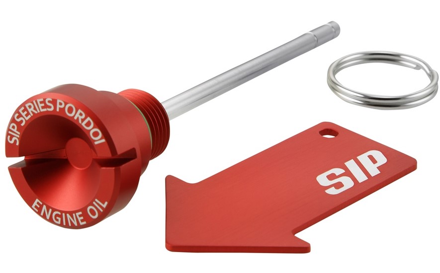 Tapón de llenado de aceite del motor para Vespa GTS/GTS Super/GTV 300cc HPE, rojo mate