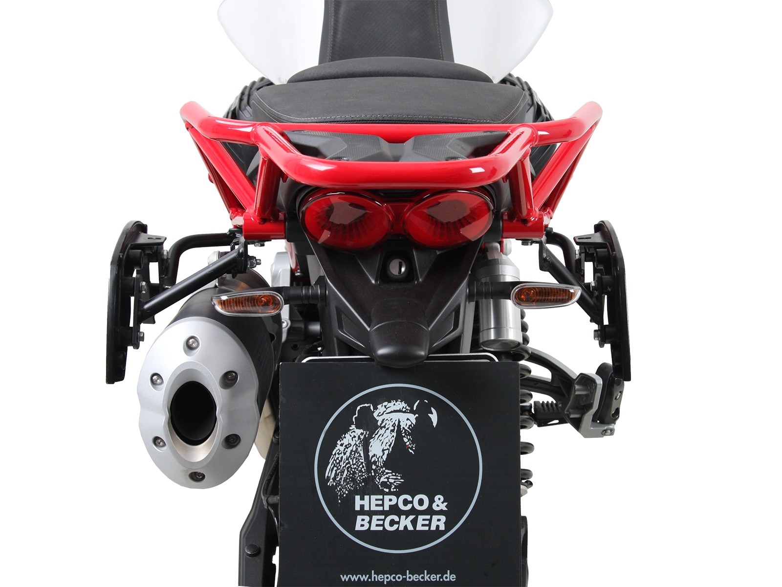 Soporte lateral C-Bow negro para V85 TT (Bj.19-) Hepco & Becker