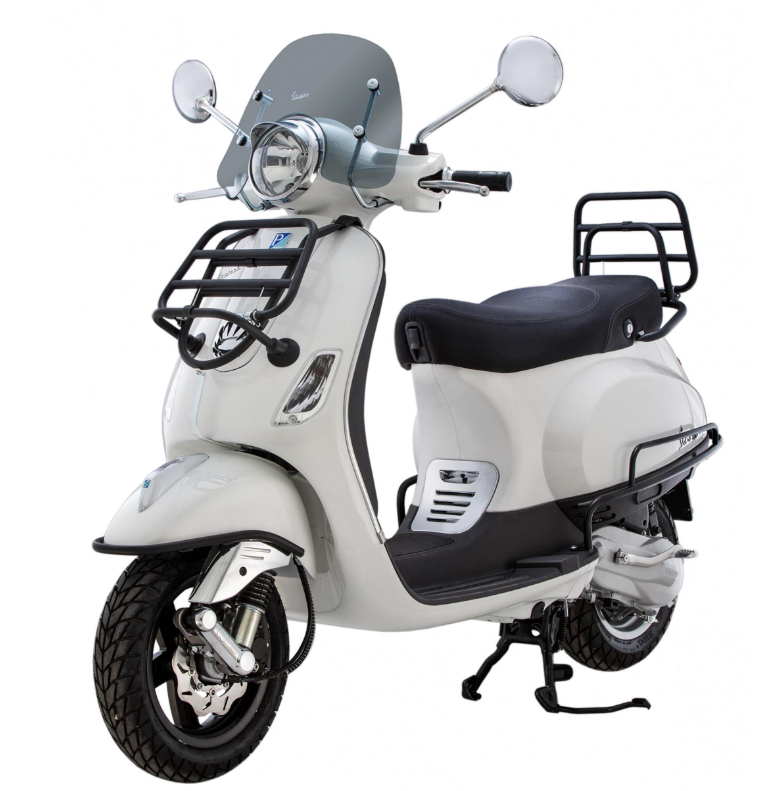 Soporte delantero para Vespa LX /LXV /S 50-150cc, plegable, negro