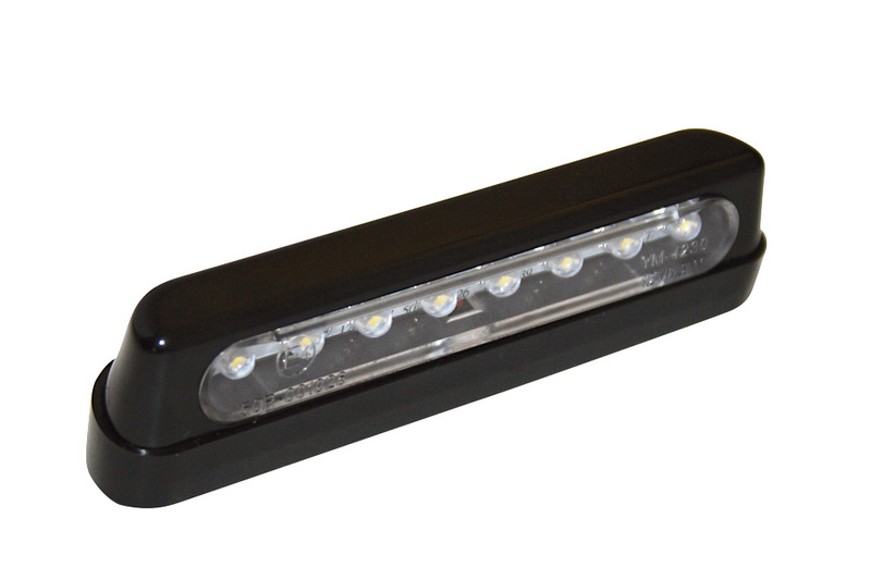 HIGHSIDER luz de matrícula LED inteligente negro/plástico ABS tintado, largo (1ud.)