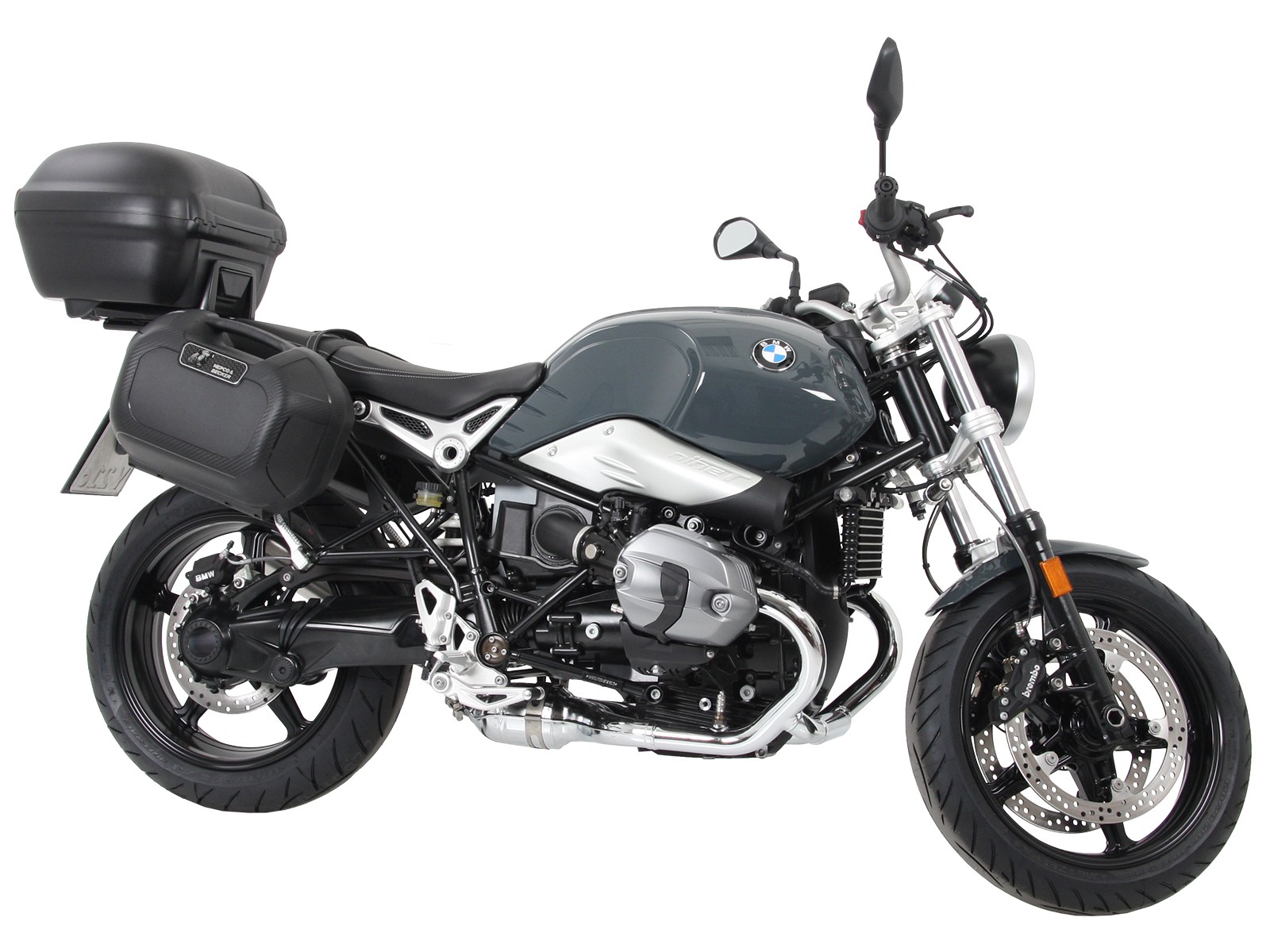 Easyrack baúl portaequipajes negro para BMW R nineT Pure (17-23) Hepco & Becker