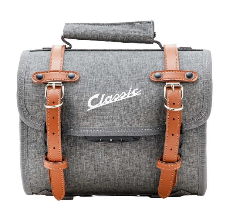 Bolsa "Classic" pequeña para Vespa, nailon, gris