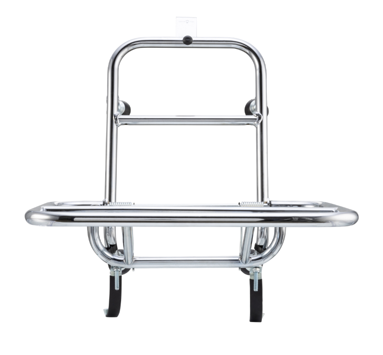 Portaequipajes delantero para Vespa GTS/GTS Super/GTV/GT 60/GT/GT L 125-300cc, plegable, cromado