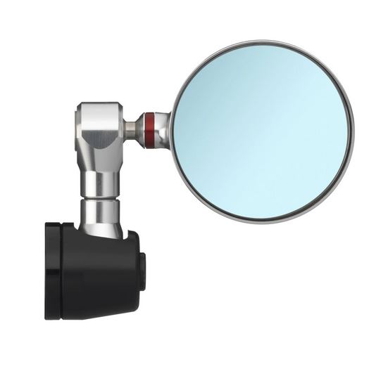 Espejo de manillar RIZOMA "SPY-R" Ø 80 mm izquierda o derecha para Vespa, negro/plateado
