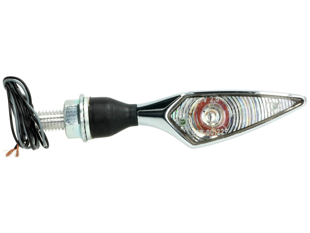 Indicador Kellermann, rombo, acero, LED, VL/HR, 12 V, cromo brillante, M8x20, homologado E