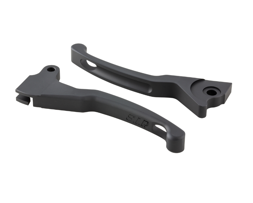 Juego de manetas de freno deportivas Shorty para Vespa LX /LXV /S /Primavera /Sprint 50-150ccm, negro mate