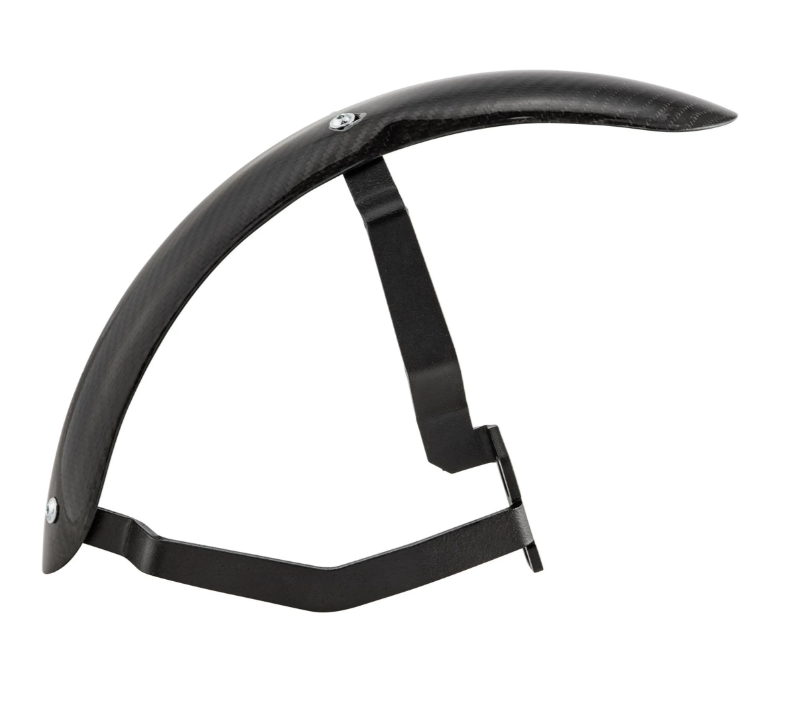 Guardabarros 2.0 Garelli Race EVO II para Vespa PX 80-200ccm, carbono transparente, soporte negro