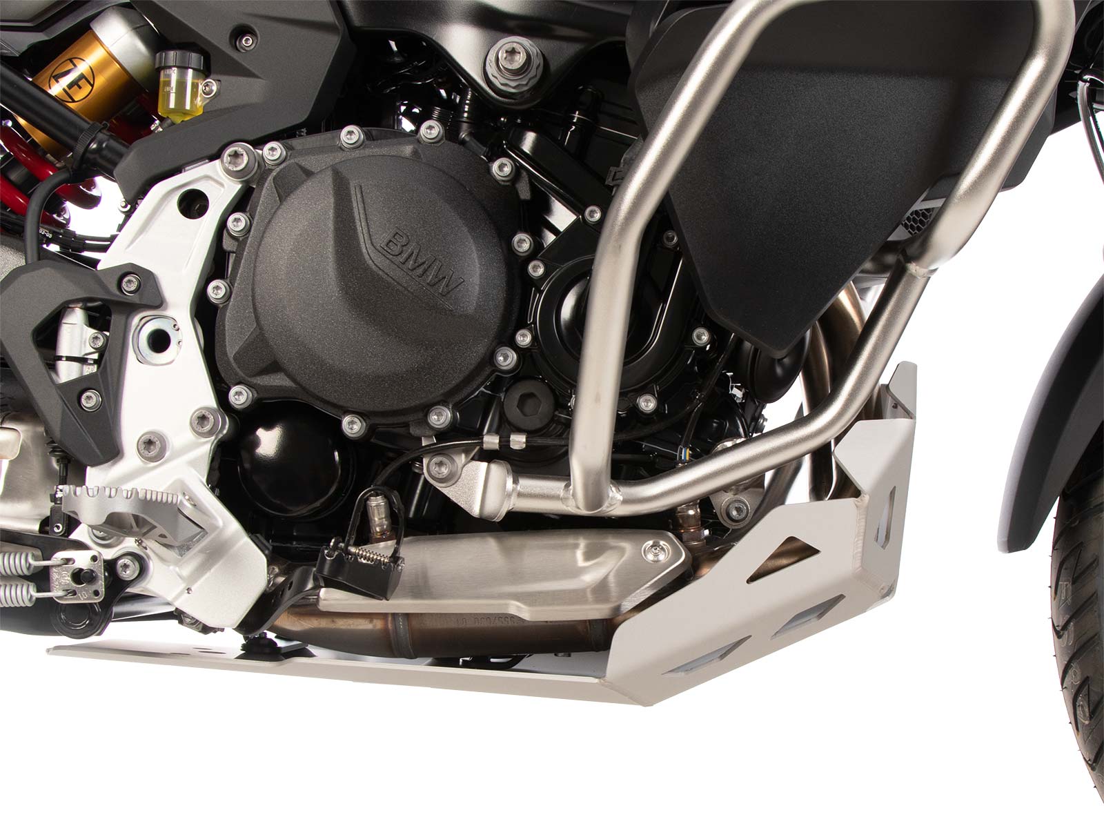 Placa de protección del motor plateada para BMW F 900 GS Adventure (24-) Hepco & Becker