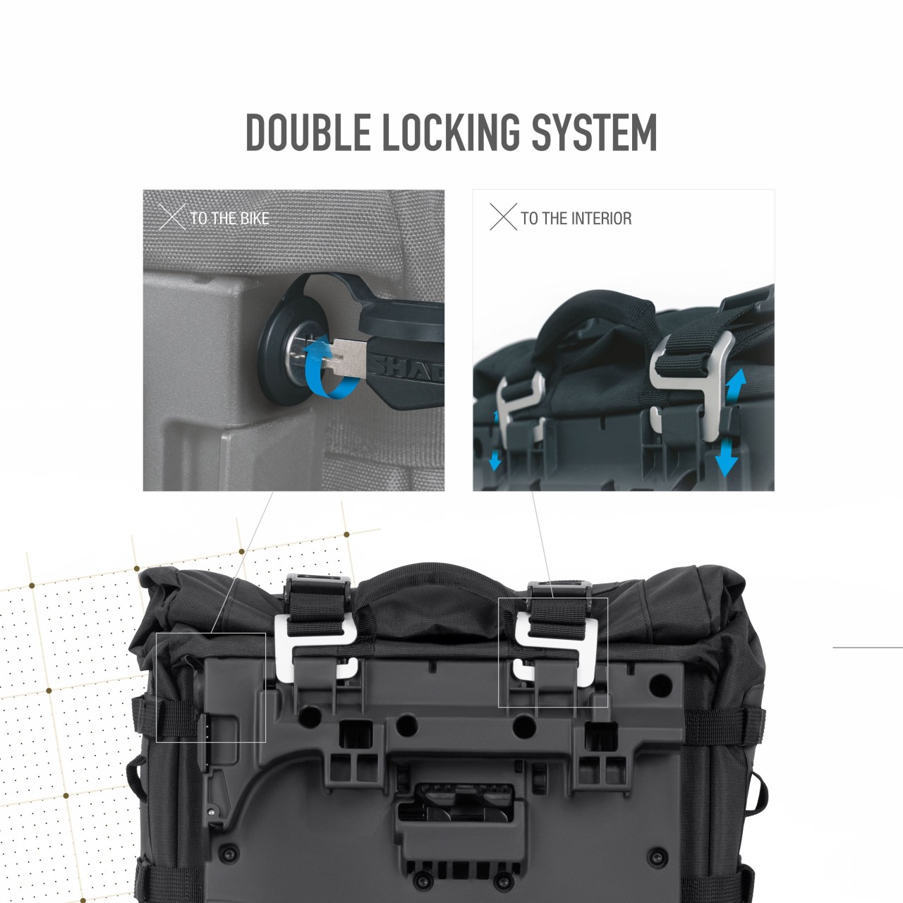 Juego de bolsas laterales Shad TR40, negras, 40 l