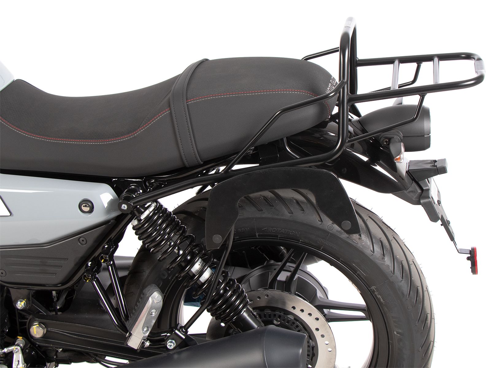 Portaequipajes tubular negro para Moto Guzzi V7 850 Sport (25-) Hepco & Becker