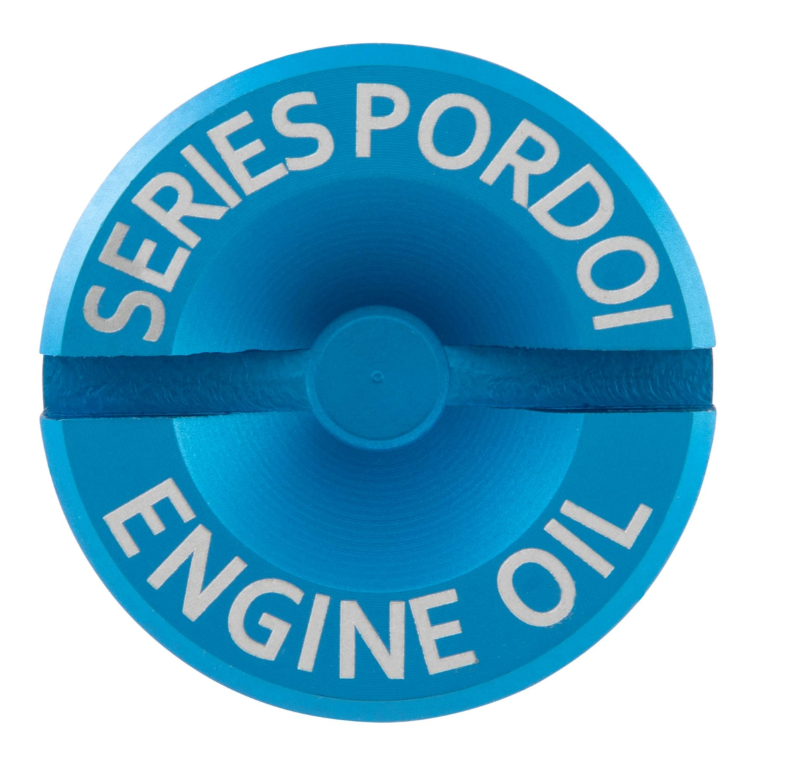 Tapón de llenado de aceite del motor para Vespa GTS/GTS Super/GTV 300cc HPE, azul mate
