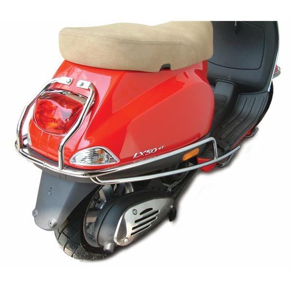Barra protectora trasera cromada para Vespa ET2/ET4/LX/LXV/S 50-150cc Cuppini