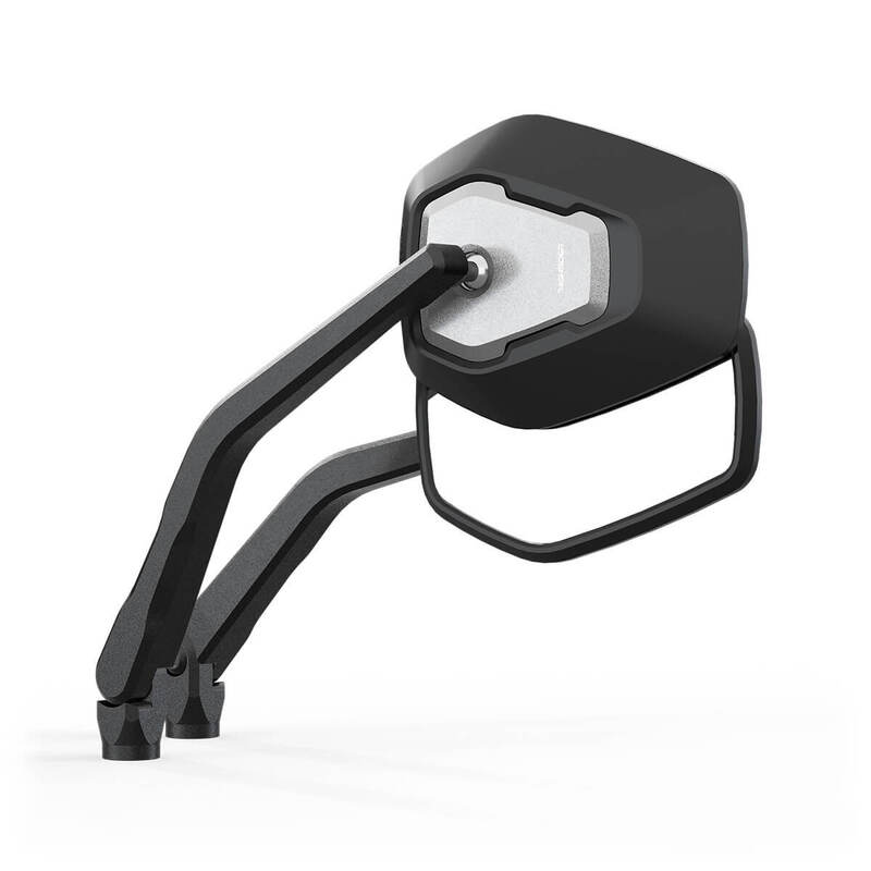 Espejo de manillar HIGHSIDER pro Esagano-RS negro/plata (par)