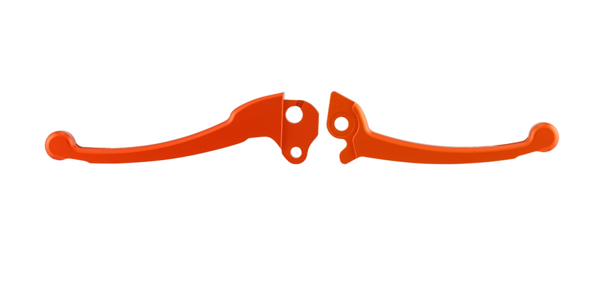 Juego palanca deportiva embrague/freno para Vespa PX 125 -150cc, HBZ Hengtong, derecha/izquierda, naranja mate