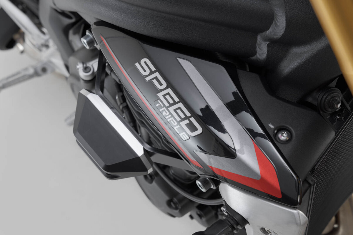 Kit de crash pad SW-Motech negro para Triumph Speed Triple 1200 RR /RS